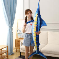 Muñeco De Peluche De Tuna Azul De 140 Cm Simulación Realista Almohada Larga De Pescado Marítimo Juguete Suave Para Decoración Creativa - details 15