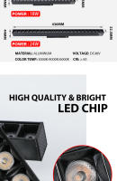 Lámpara De Pista Magnética LED COB Lineal Spotlights Luz Sin Fuente Principal Para Sala De Estar Instalación Auto-Contenida Moderno Brushed Nickel - details 5