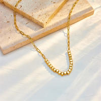 Collar De Cadenas Geométricas En Color Oro De Acero Inoxidable 316L Para Mujer Collar De Hombro Moda Joyería Regalo DIEYURO - details 9
