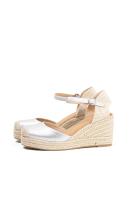 Lyla Wang Alpargatas doradas mujer de cuñas altas de esparto con plataforma ligera con plantillas acolchadas - details 7