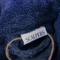 Scalpers Home Albornoz de Algodón 100% - 360GSM Gris con Ribetes Azules - Elegante y Sofisticado - details 21