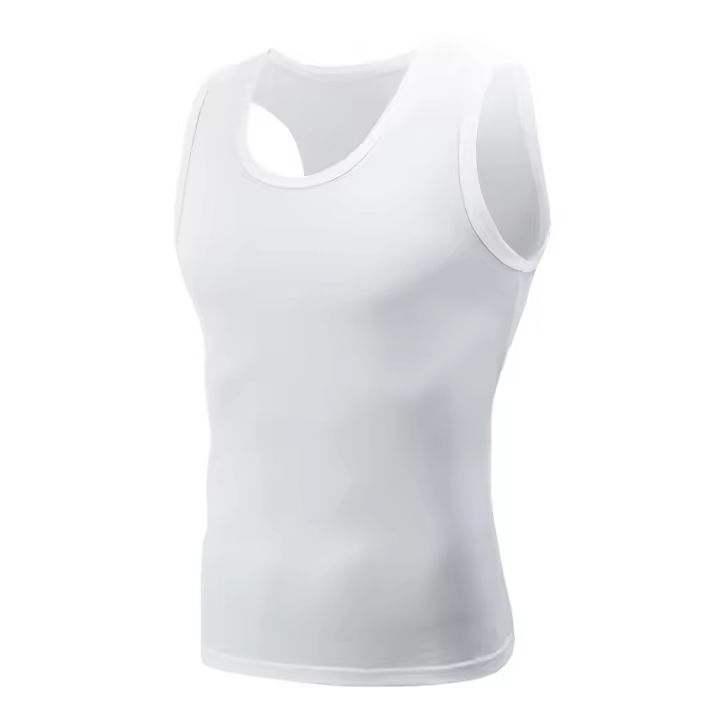 Chaleco De Moda Para Hombres Sin Mangas Transpirable Y Cómodo Para Fitness Al Aire Libre Color Negro Y Blanco Clásico - 1