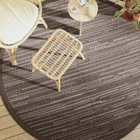 vidaXL Alfombra de exterior ARAKIL Ø200 cm PP en color Rosa/Marrón/Gris claro y blanco y más - details 1
