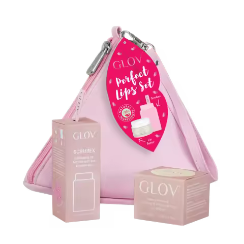 Set labios perfectos Perfect Lips Glov con manteca labial y mini manopla exfoliante - Enriquecido con bioretinol para unos labios rejuvenecidos y cuidados - 1