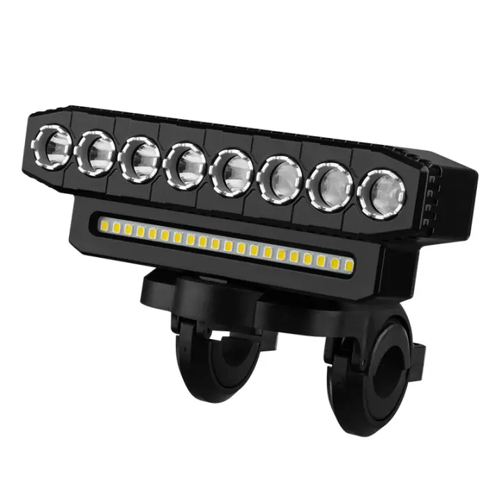 PORCHEDDU Luz trasera de Bicicleta recargable por USB, bocina de Ciclismo de 120dB, resistant to Agua, 6 Modos de iluminación, fácil de instalar - 1