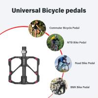 Pedales De Bicicleta PROMEND MTB/Road En Fibra De Carbono Ultraligeros Con 3 Rodamientos Antideslizantes Y Aluminio CNC Pedales Grandes Para Mountain Bike Y Road Bikes - details 4