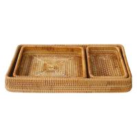 Cesta De Almacenamiento Tejida a Mano En Rotura Para Picnic Almohadilla De Pan Y Comida Caja De Frutas Y Pasteles Decoración De Escritorio En Casa Material De Bambú Ecológico - details 8