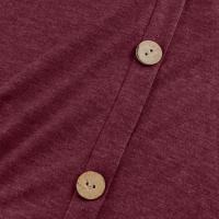 Vestido Casual Para Mujer De Color Sólido Con Botones Manga Larga Cuello Redondo A-Line Largo Hasta La Rodilla Fashion - details 21
