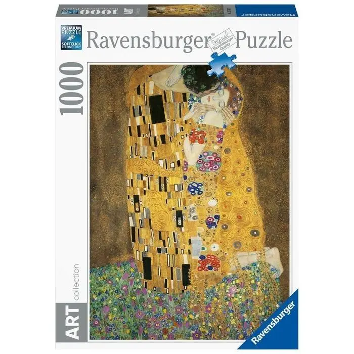 RAVENSBURGER PUZZLE KLIMT EL BESO 1000 PIEZAS PUZZLE ARTE 37x6x27 Cms. - 1