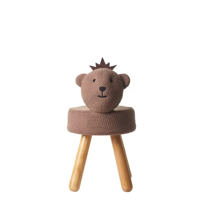 Crochetts Silla Taburete Infantil Oso Marrón - 1