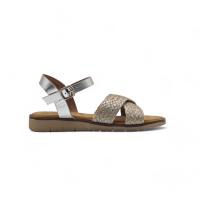 Calzados soraia, Sandalias Elegantes con Correa Marrón y Detalle Trenzado Beige - Suela Plana - details 1