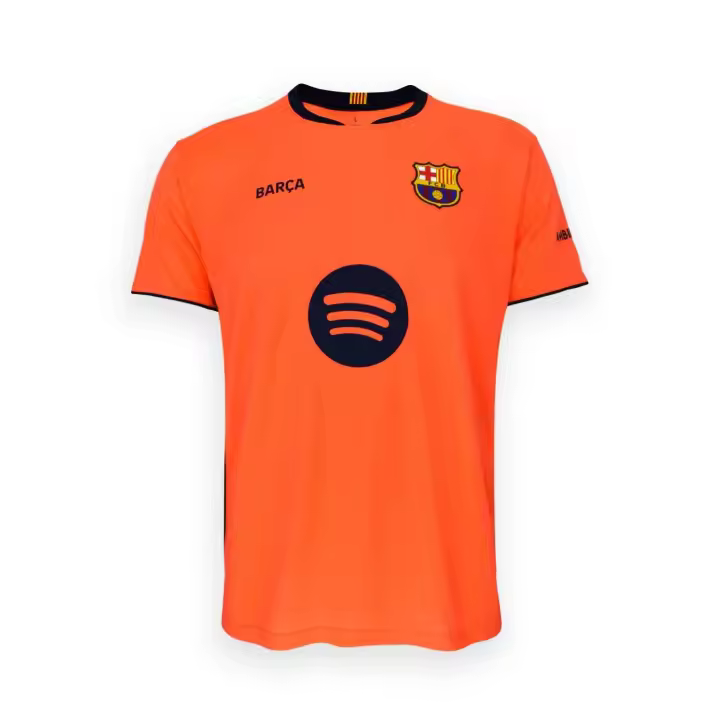 Camiseta FC Barcelona Adulto 3ª Equipación 25/26 – Réplica Oficial – Color Salmón/Naranja – Unisex Hombre/Mujer - 1