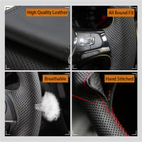 Cubierta De Volante Para Coche De Cuero Microfibra DIY Accesorios De Interior Para Audi A3 8P Sportback A4 B7 Avant A6 C6 S4 Seat Exeo - details 2