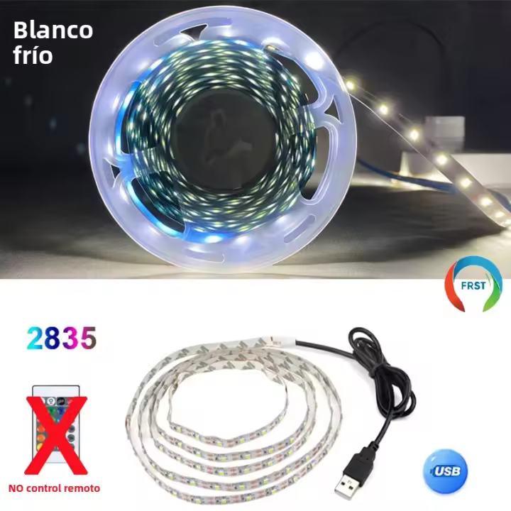 Tira De LED DC 5V USB 2835 5050 Blanco Cálido Blanco RGB Luz De Fondo Para TV Decoración De Hogar 1-15m Control Remoto Incluido - 1