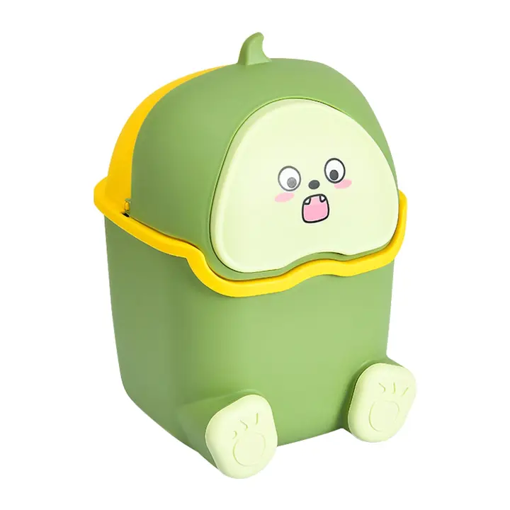 Tapa de oficina pequeña Mini, lindo basurero n, ble Mini papelería escritorio de postre con tapa, para oficina, cocina, dormitorio, n, cocina, - 1