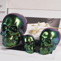 Molde De Silicona Para Encendedor En Forma De Cabeza Squeleton Hecho De Resina Epoxy Decoración De Escritorio De Halloween Colgante De Calavera Para Joyería - details 1
