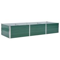 vidaXL Arriate de acero galvanizado verde dimensiones 240 x 80 x 77 cm,  240 x 80 x 45 cm,  100 x 40 x 45 cm y mas - details 6