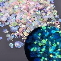 10g Mezcla De Lentejuelas Luminosas Para Brillar En La Oscuridad Con Diseño De Nieve Y Pluma Redonda Concauda Para Decoración De Joyería Y Uñas - details 10