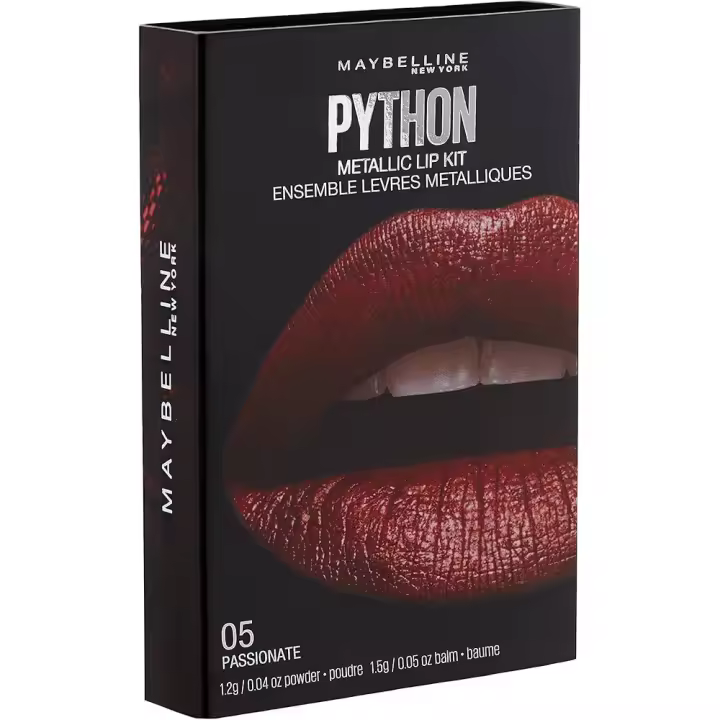 Maybelline New York Lip Studio Python - Kit de maquillaje de labios metálico, apasionado, 0.09 onzas - 1
