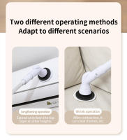 Cepillo De Limpieza Eléctrico Multifuncional Sin Cable Con Mango Largo Y Retráctil Para Baño Y Cocina Material Plástico - details 4