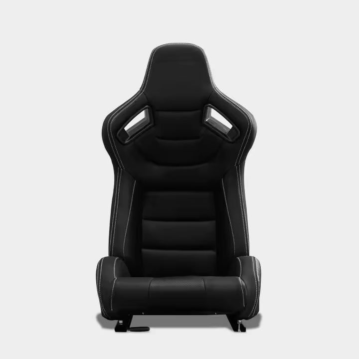 MODAUTO Semibaquet S.E Cuero ,Adaptable para Coches,Ríeles Incluidos,para Coche y Simulador de Conducción - 1