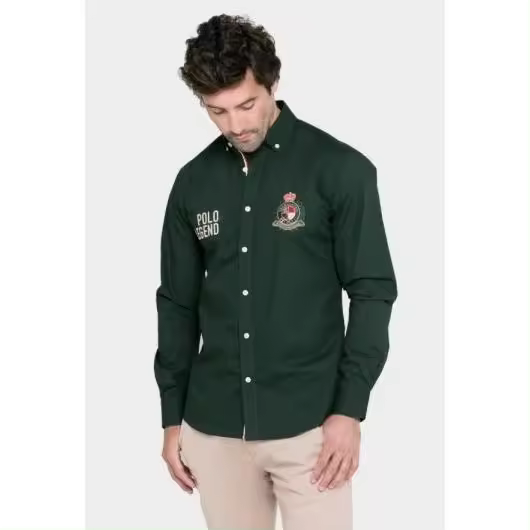 Camisa Verde Bordada Valecuatro Legend - Algodón - 1