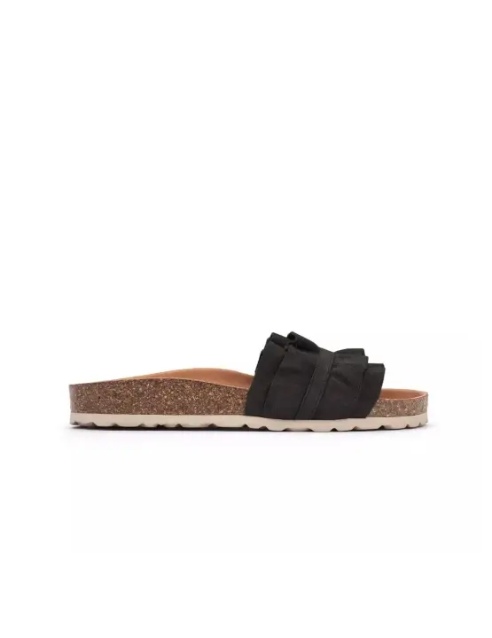Sandalias Verbenas Rocio Serraje Mujer Negro - 1