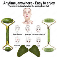 Masajeador De Rostro Gua Sha Herramienta De Cuidado De La Piel Para Levantamiento Corporal Y Adelgazamiento Con Rodillo De Jade Store Scraper - details 2