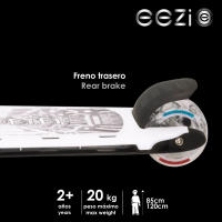 Patinete 3 ruedas blanco c/luces multicolor personalizables EEZI - details 4