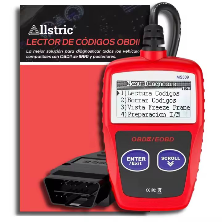 Allstric®️ Obd2 Diagnosis Coche Multimarca en Español. Maquina Diagnosis Coche con Cable. Lectura de fallos (DTC) y Borrar Avería Motor. Lectura de información del vehículo y prueba del sensor O2. - 1