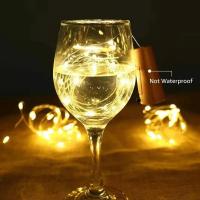 Luces De Vino Solar Con 20LED Y Cadena De Luces De Cobre Forma De Tapa De Vino Decoración De Jardín Fiesta Boda Navidad IP65 Auto-Contenida Fuente De Alimentación Solar - details 2