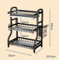 Escurridor para platos de cocina lava, escurridor para  con jaula para palillos cubierto,Escurridor de vajilla para el hogar organizador de vajilla para el hogar, organizador de accesorios de cocina de metal - details 1