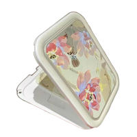 Espejo De Maquillaje Plegable Con Estilo De Pájaro Lotus Para Mujeres Y Niñas Espejo Rectangular Portátil Con Peine Para Uso Externo - details 6