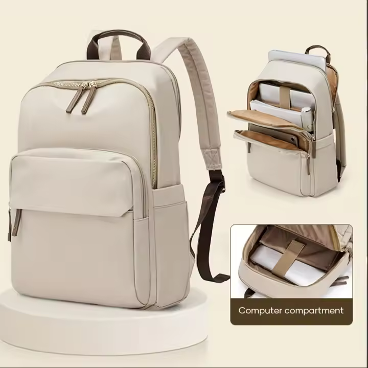 Tienda BIT Bolsos,1PC Mochila de Nailon para Mujeres, Mochila de viaje casual para Commuters with varios bolsos, Ajuste para portátil de 15,6 pulgadas, Exterior de Nailon duradero, Corretas de hombro, Bolsos traseros - 1