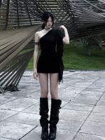 Vestido De Moda Veraniego Para Mujer Sin Mangas Color Sólido Con Corte De Cintura Ajustado Y Abertura En La Cadera Estilo Sexy Y Club - details 6