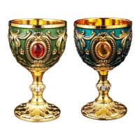 Vaso Gótico Medieval Vintage 30ml Con Patrón De Flores Taza De Bebida Ceremonial Artesanal Para Regalos De Renacimiento Y Fiesta - details 1