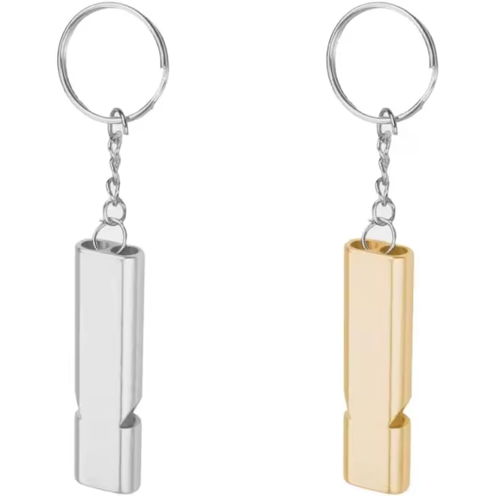 Silbato de árbitro de emergencia de Metal, 2 uds., para gimnasio escolar, mping, senderismo, caza, escalada - 1