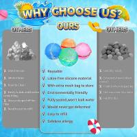 12 globos de agua de silicona reutilizables con bolsa de malla - details 0