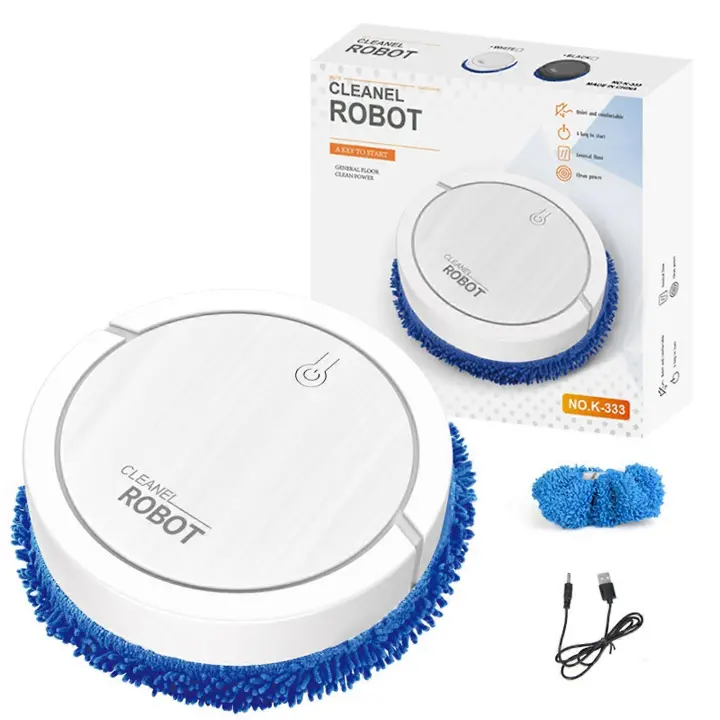 Robot aspirador, succción sin redos, aspiradora robótica automática, Delgada, ideal para Pelo de mascotas, capacidad de agua USB 1200mAh, 4H - 1