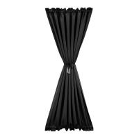 Cortinas De Puerta Negras Aislantes Térmicas Para Cocina Con Encaje Moderno Estilo Cortinas De Ventana Panel Rod Pocket - details 4