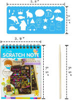 Pintura Por Arrastre Para Niños 10 Hojas De Papel Arcoíris Con Plantillas De Graffiti Juguete De Dibujo Creativo Para Niños - details 3