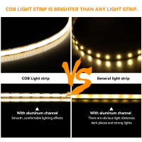 Tira De LED COB 5V USB Dimmable Con Interruptor Táctil Para Iluminación De Armarios De Cocina 1/2/3/5M Blanco/Cálido Blanco - details 3
