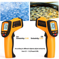 Termómetro Infrarrojo RZ No Contacto Medidor De Temperatura Digital LCD Manómetro Laser Pyrometer Para Uso Industrial Y Exterior - details 2