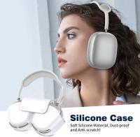 Funda compatible con AirPods Max Funda protectora de silicona para auriculares supraaurales AirPods Max Funda portátil antiarañazos para auriculares AirPods Max Funda para auriculares, color blanco - details 2