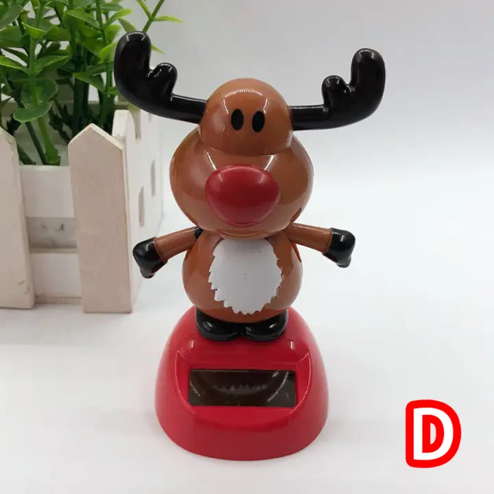 Nueva Llegada Adorno De Navidad Para Coche Muñeca Bobo Solar Creativa Decoración De Interiores Suministro Para Coche Adorno De Modelado De Navidad - 1