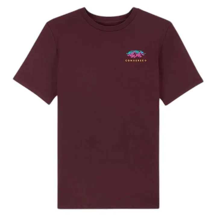Camiseta de Manga Corta Converse Abstract Mountain para hombre en color morado - 1