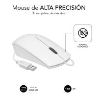 Ratón Subblim Business Silencioso/ Hasta 1200 DPI/ Blanco/ Todoterreno/ Ergonómico/ Libertad con cable - details 1