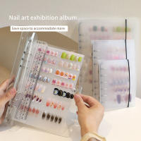 Libro De Almacenamiento Para Uñas Con Capacidad Grande Álbum De Fotos De Exhibición Clip De Tarjeta Tablero De Mostrador DIY Simple - details 0