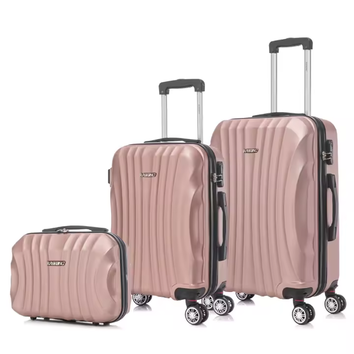 Juego de maletas ABS Rígida 3 piezasMaleta Cabina 55cmMaleta Mediana 68cmNeceser 29cm Negro/AzulMarino/RosaDorada/Plateada/Turquesa/Rojo/Menta/Morada - 1
