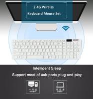 Teclado y ratón inalámbricos 2,4G, Kit de ratón silencioso, teclado ultradelgado con película protectora para ordenador portátil y PC - details 0
